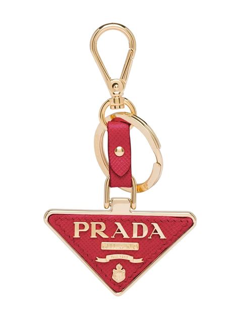 prada logo plaque keyring|Prada handbags.